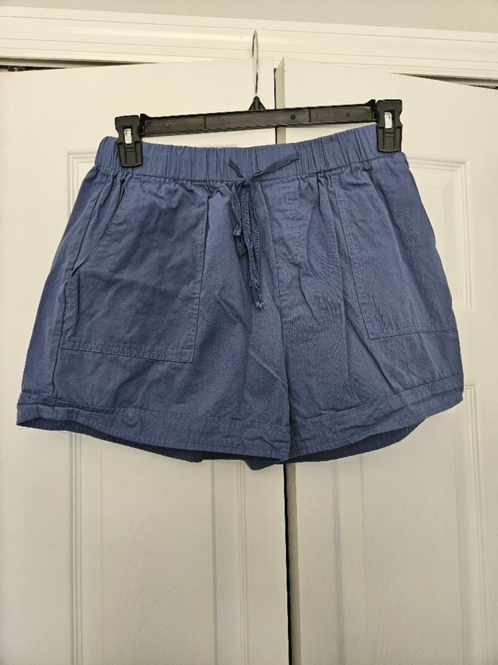 Blue Cotton Shorts